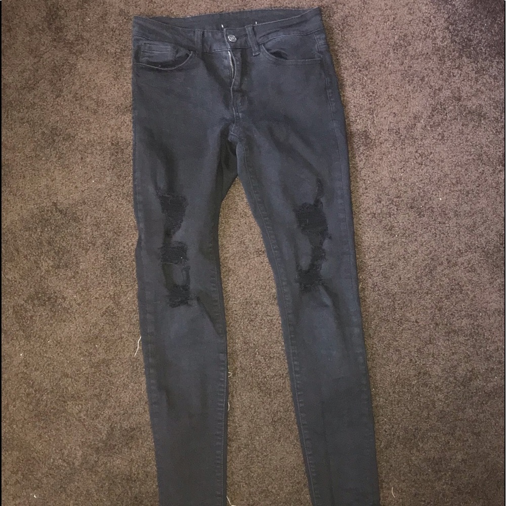 Black jeans with holes size 26